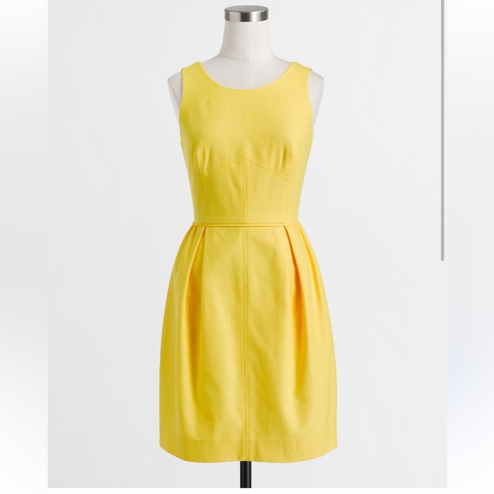 J. Crew yellow textured dress